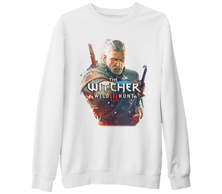 The Witcher - Wild Hunt III White Thick Sweatshirt