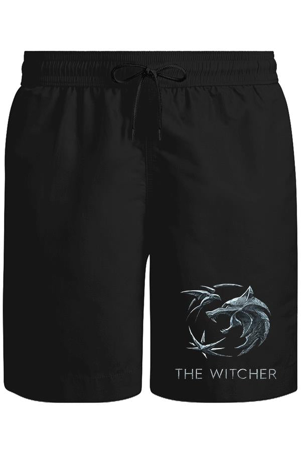 The Witcher - Wolf Unisex Siyah Şort
