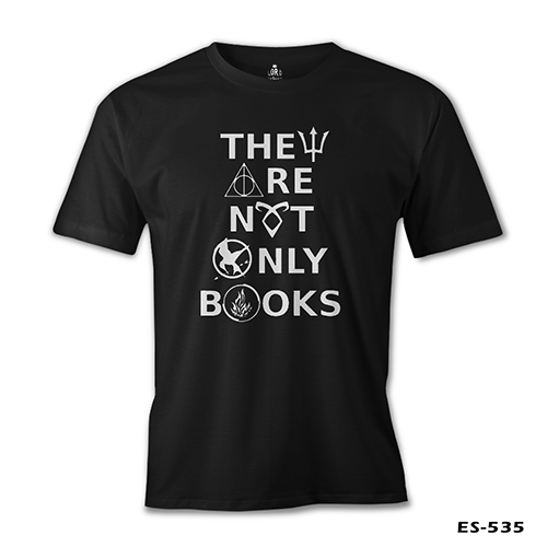 They are not Only Books Siyah Erkek Tshirt