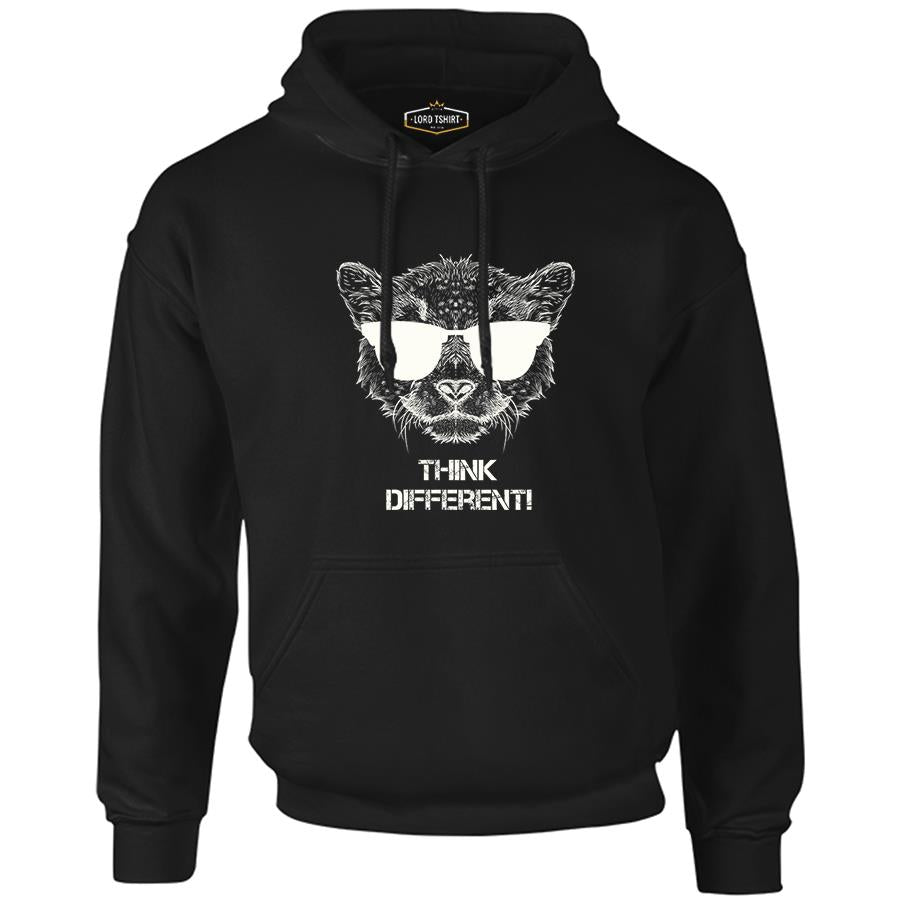 Think Different Black Men's Zipperless Hoodie
