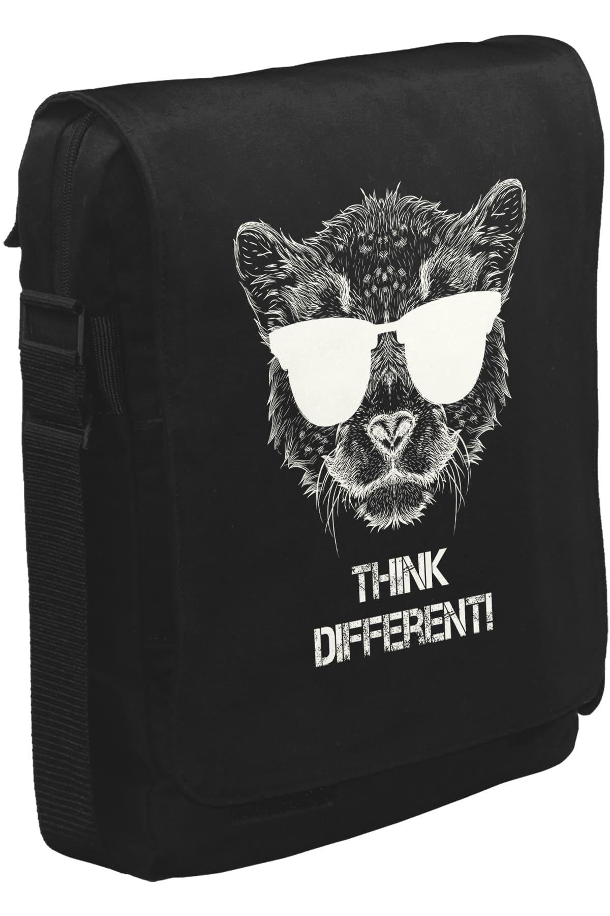 Think Different Unisex Siyah Postacı Çanta