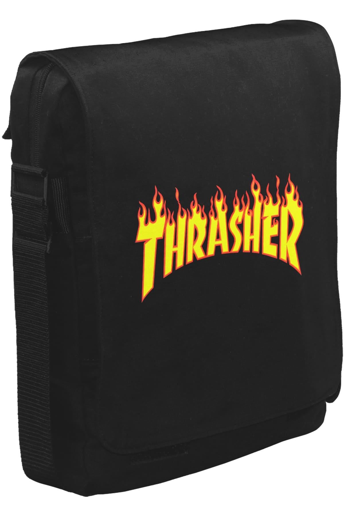 Thrasher Unisex Siyah Postacı Çanta