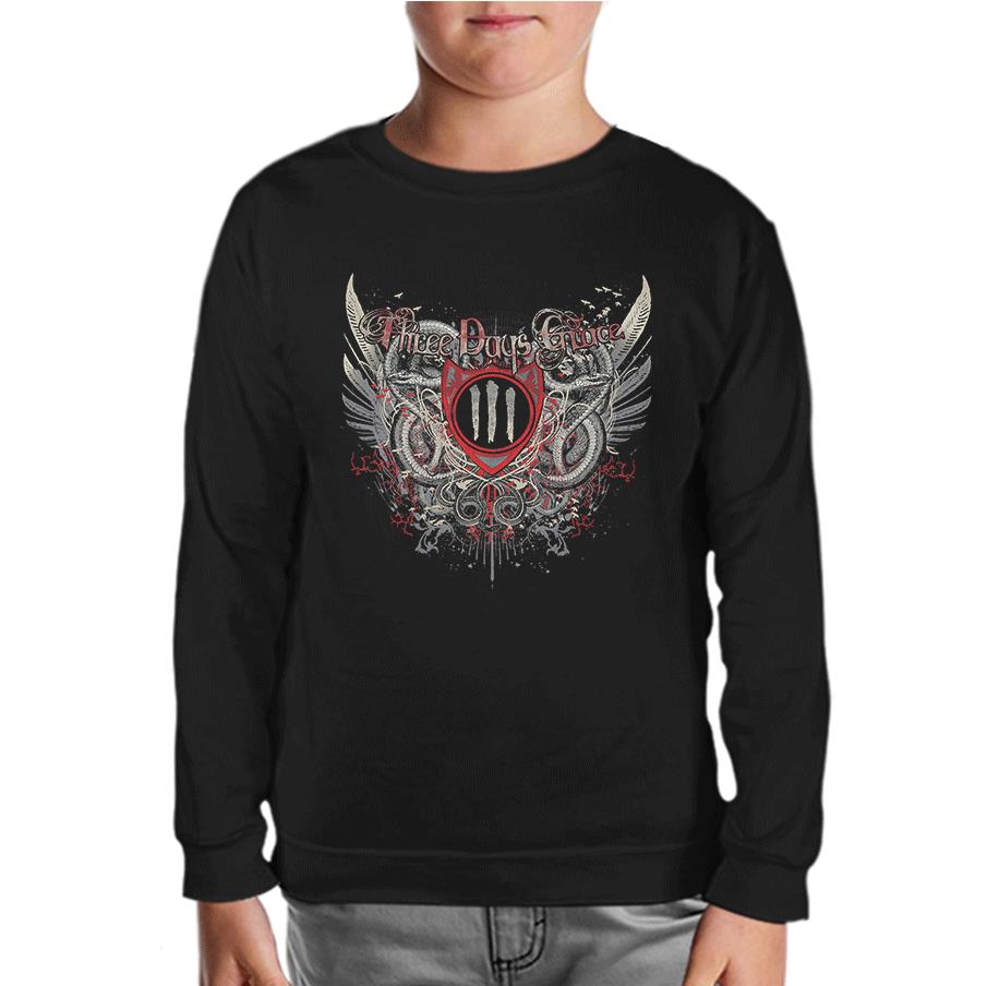 Three Days Grace Black Kids Sweatshirt