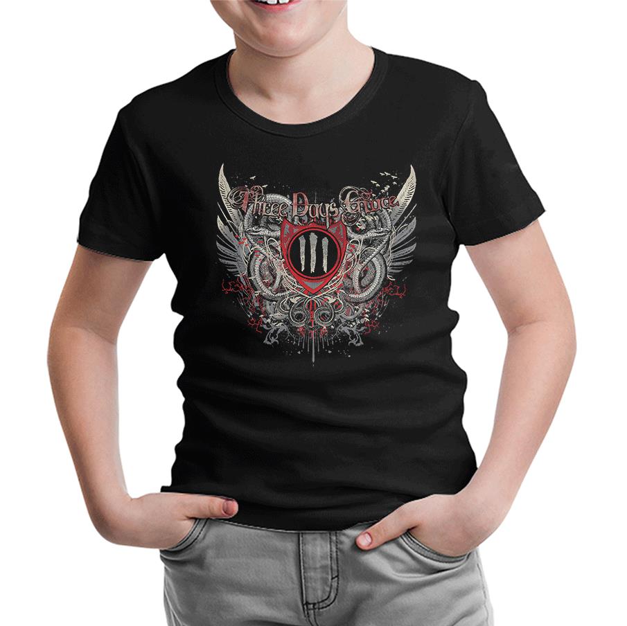 Three Days Grace Black Kids Tshirt