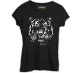 Tiger with an Eye Patch Realistic Black Women's Tshirt
