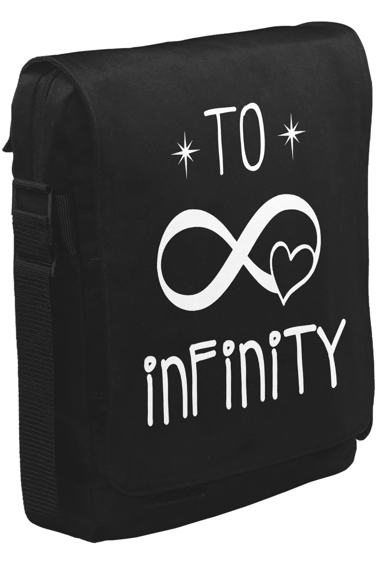 To Infinity Unisex Siyah Postacı Çanta