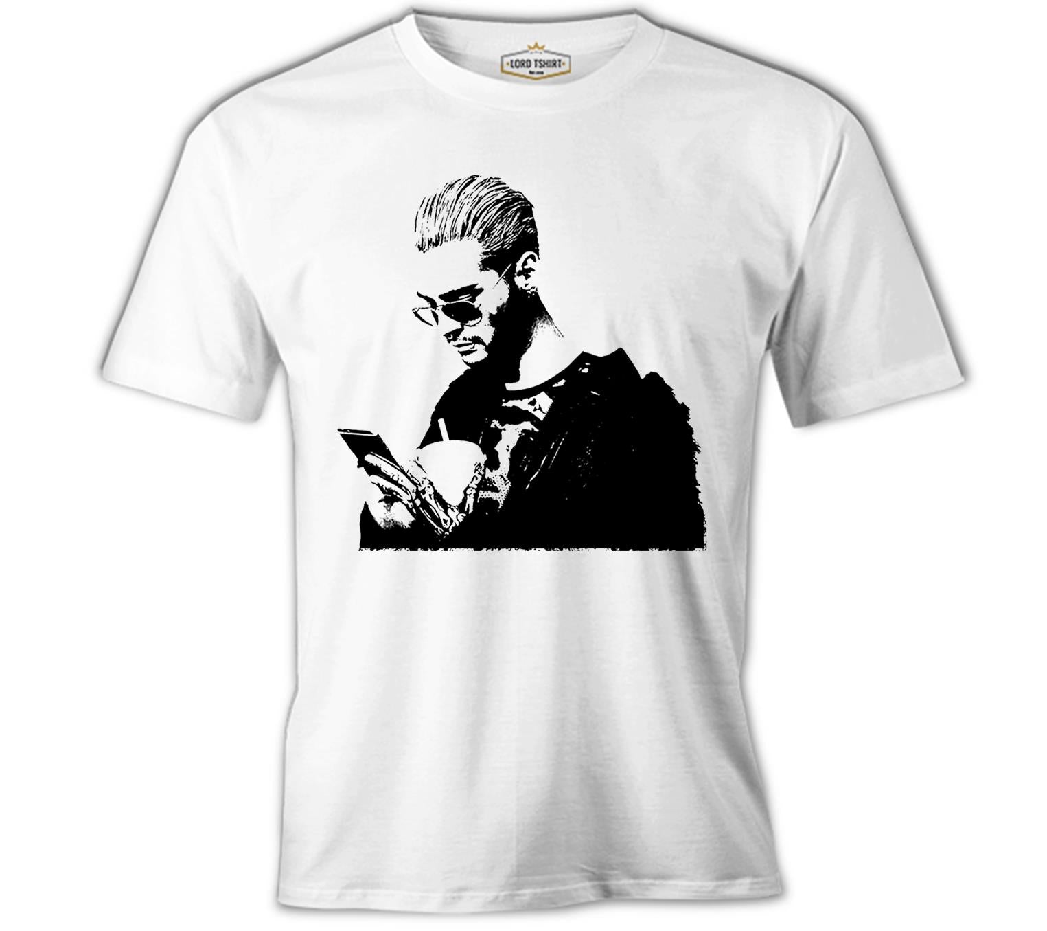 Tokio Hotel - Bill Kaulitz Beyaz Erkek Tshirt