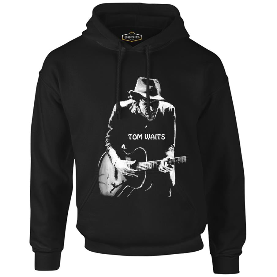 Tom Waits Siyah Erkek Fermuarsız Kapşonlu