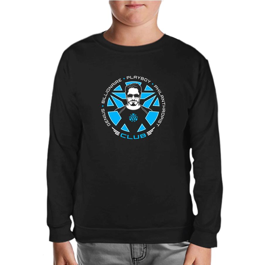 Tony Stark - Club Black Kids Sweatshirt