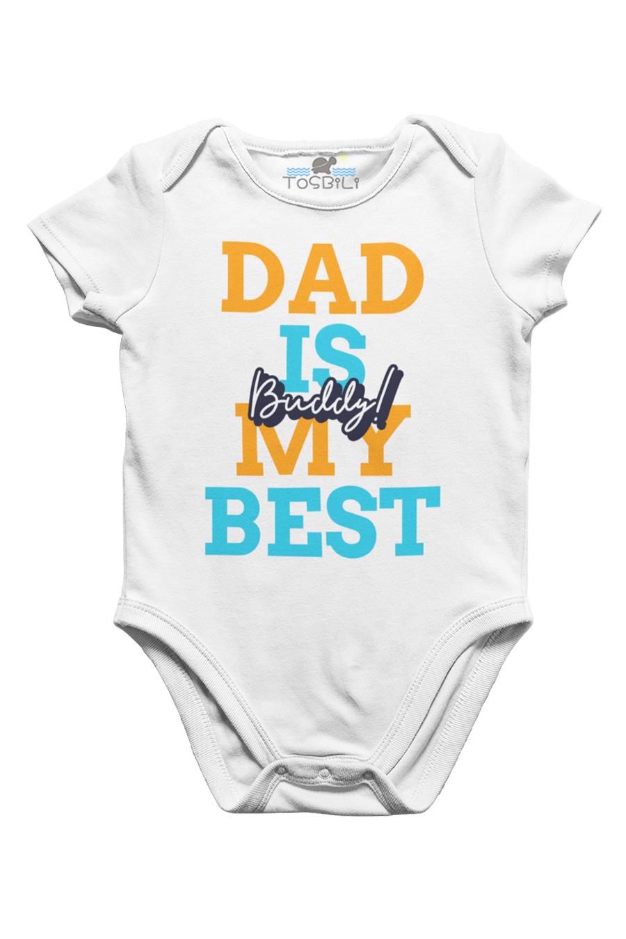 Tosbili Dad Best Buddy White Baby Body