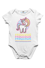 Tosbili Fabulous Unicorn Beyaz Bebek Body