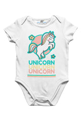 Tosbili Unicorn on Pink White Baby Body