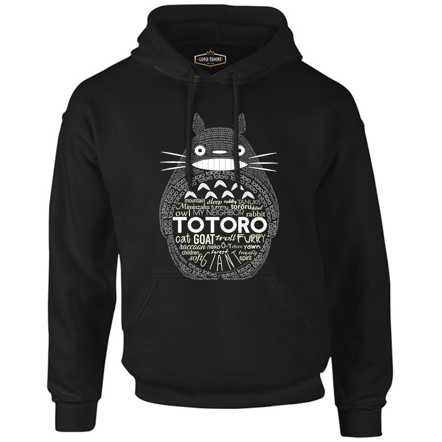 Totoro Black Men's Zipperless Hoodie