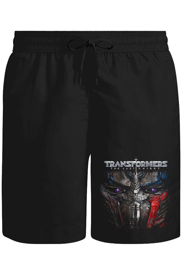 Transformers 5 - The Last Knight Unisex Siyah Şort