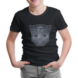 Transformers Logo 1 Black Kids Tshirt