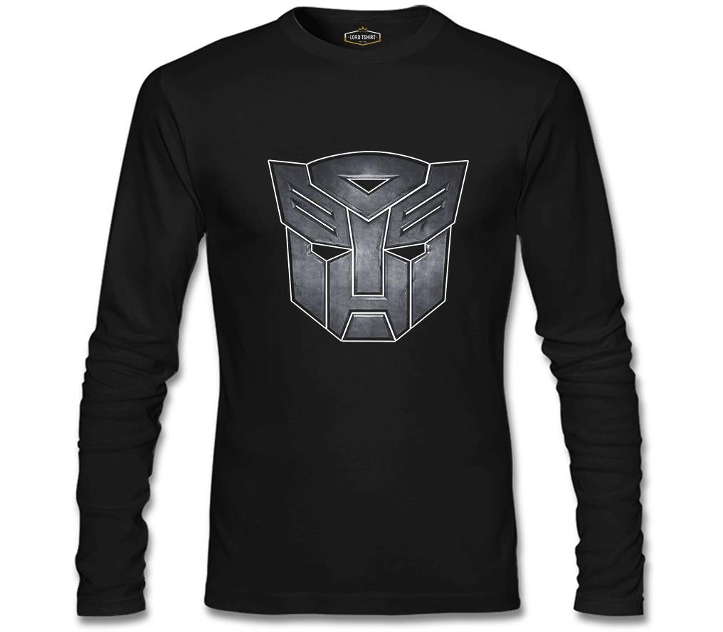 Transformers Logo 1 Siyah Erkek Sweatshirt