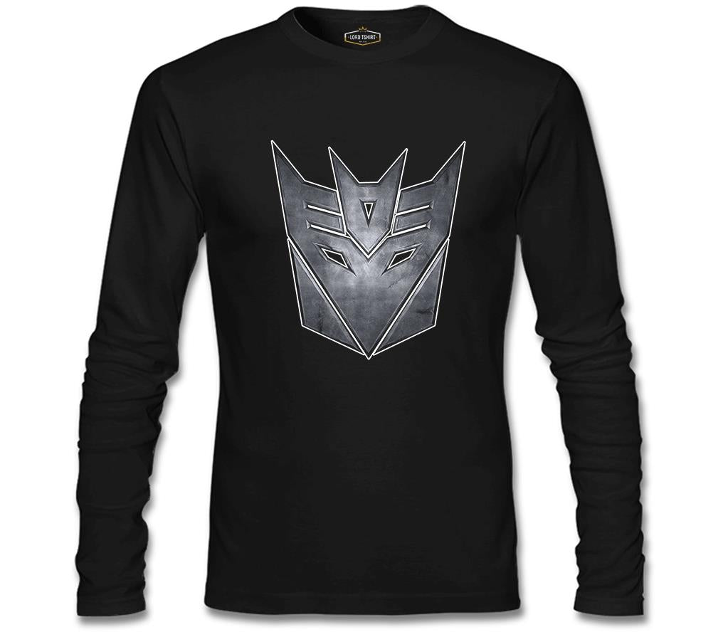 Transformers Logo 2 Siyah Erkek Sweatshirt