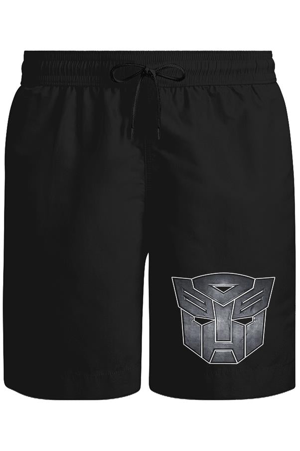 Transformers Logo I Unisex Siyah Şort