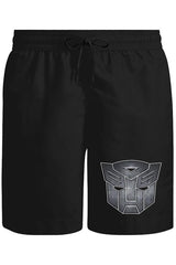 Transformers Logo I Unisex Siyah Şort