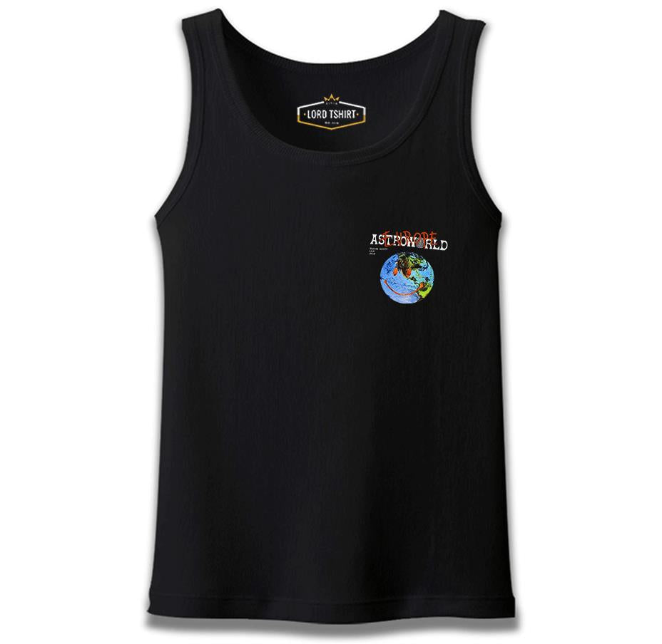 Travis Scott - Astro World Logo Black Male Athlete