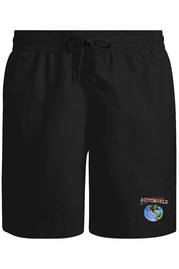 Travis Scott - Astro World Logo Unisex Siyah Şort