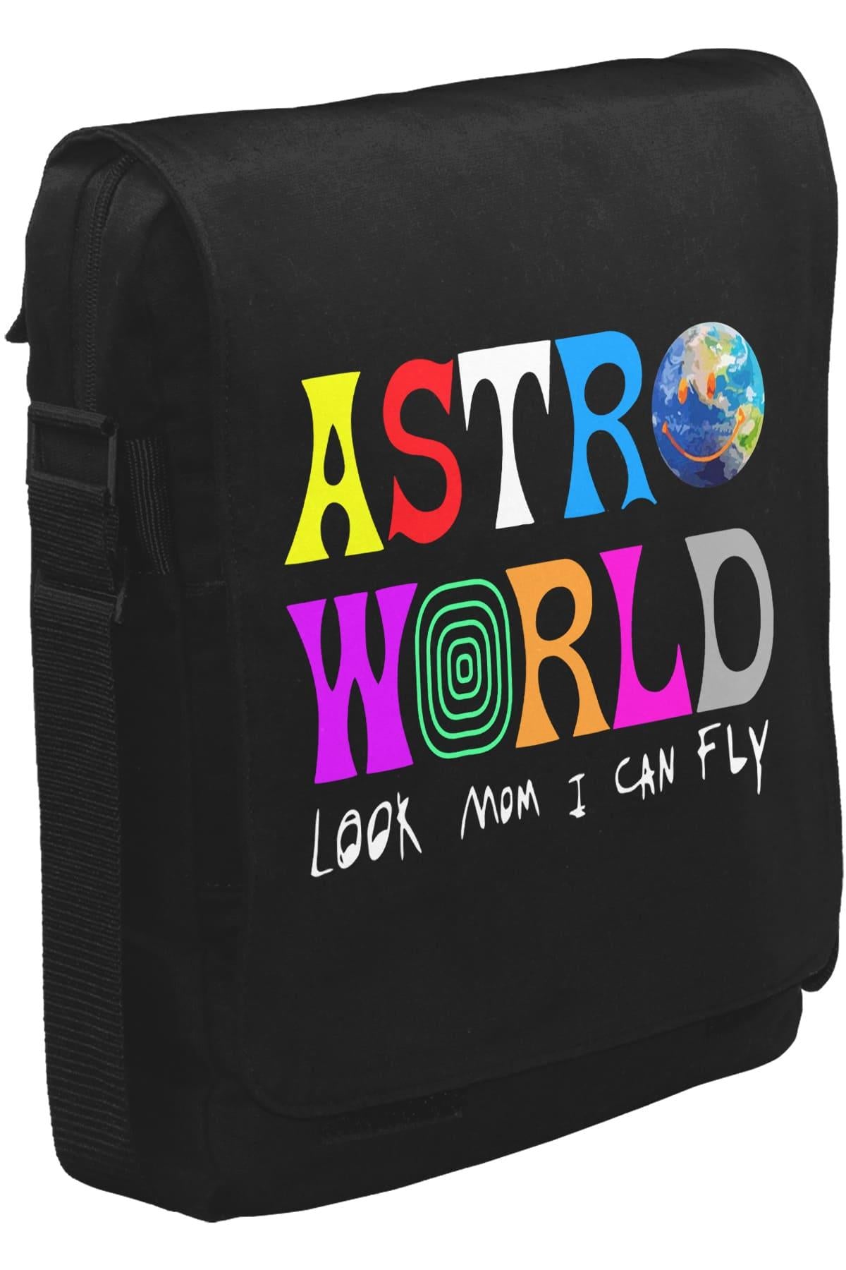 Travis Scott - Astro World Unisex Siyah Postacı Çanta