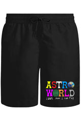 Travis Scott - Astro World Unisex Siyah Şort