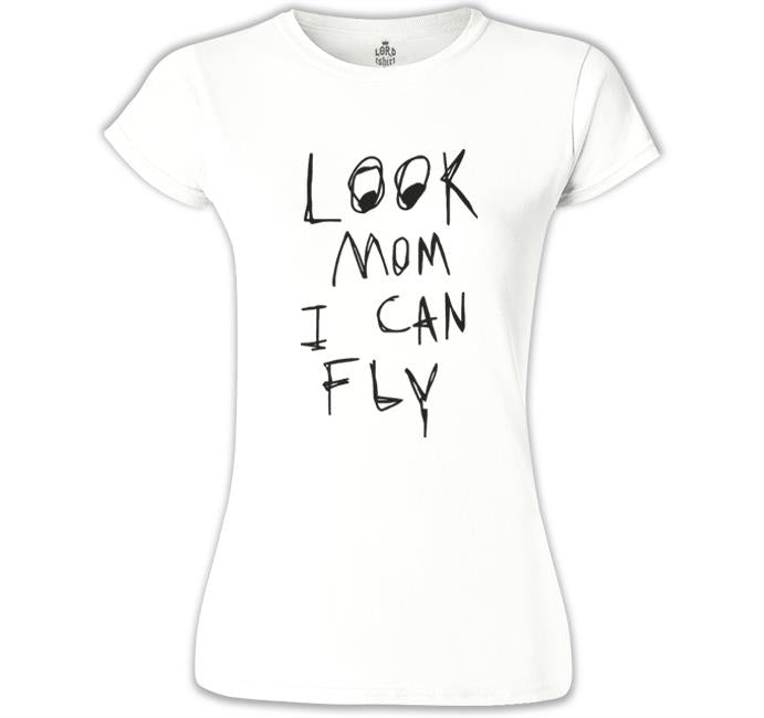 Travis Scott - Look Mom I Can Fly Beyaz Kadın Tshirt