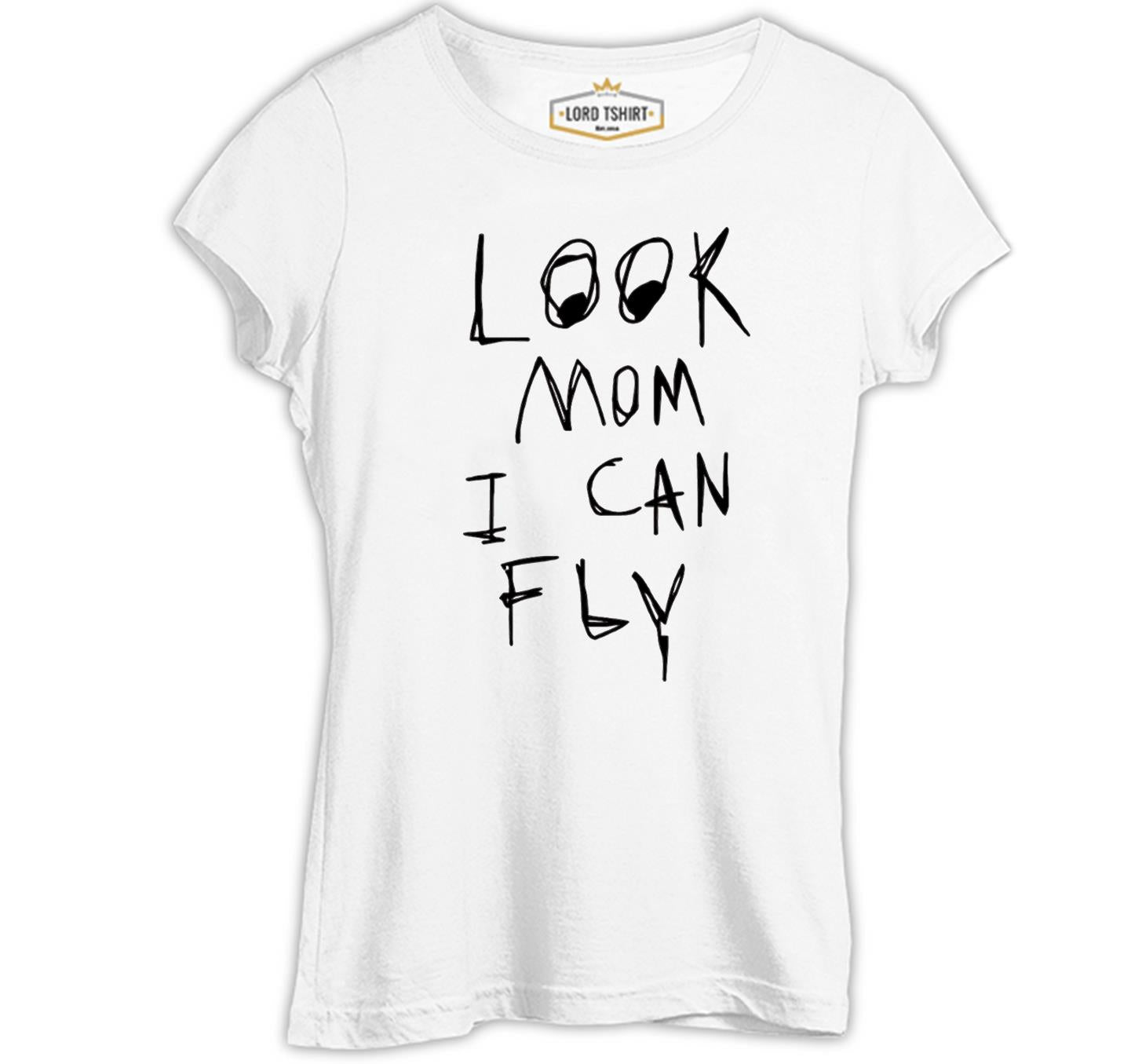 Travis Scott - Look Mom I Can Fly Beyaz Kadın Tshirt