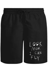 Travis Scott - Look Mom I can fly Unisex Siyah Şort
