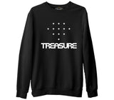 Treasure - Logo Siyah Erkek Kalın Sweatshirt