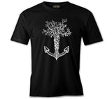 Tree Anchor Black Men's Tshirt
