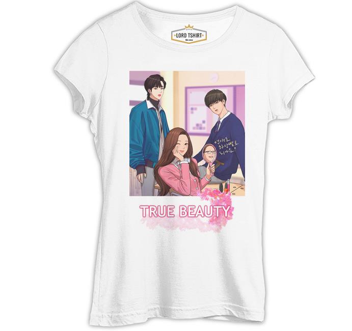 True Beauty - Ayna Beyaz Kadın Tshirt