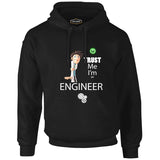 Trust me I'm an Engineer Siyah Erkek Fermuarsız Kapşonlu