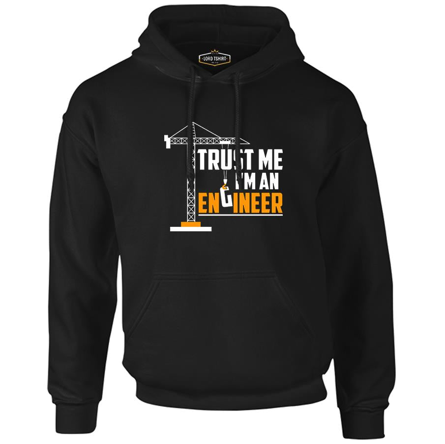 Trust me I'm an Engineer - Vehicle Black Men's Zipperless Hoodie