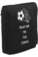 Trust me I'm the Coach Unisex Siyah Postacı Çanta