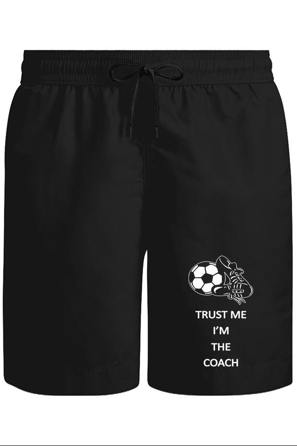 Trust me I'm the Coach Unisex Siyah Şort
