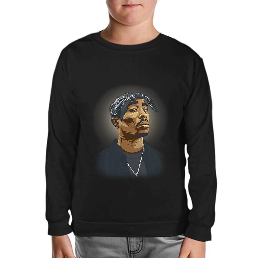 Tupac Shakur - Necklace Black Kids Sweatshirt