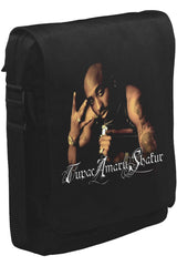 Tupac Shakur Unisex Siyah Postacı Çanta