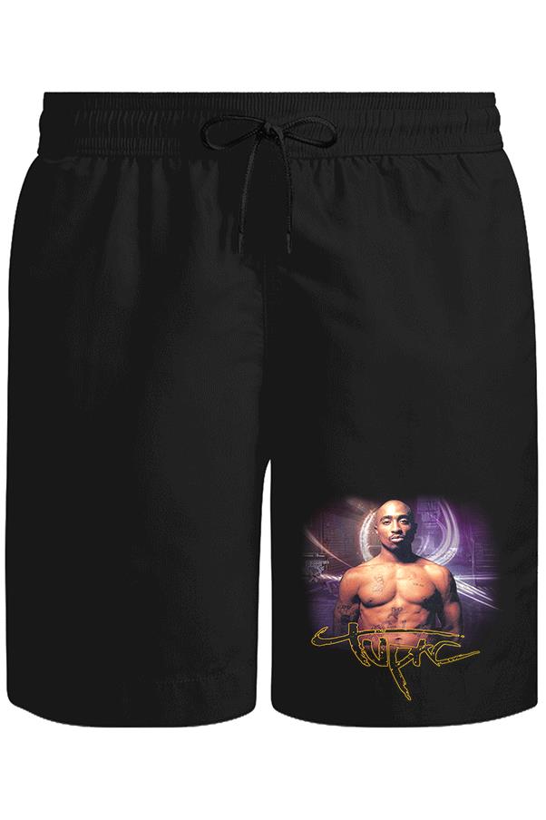 Tupac Shakur Unisex Siyah Şort