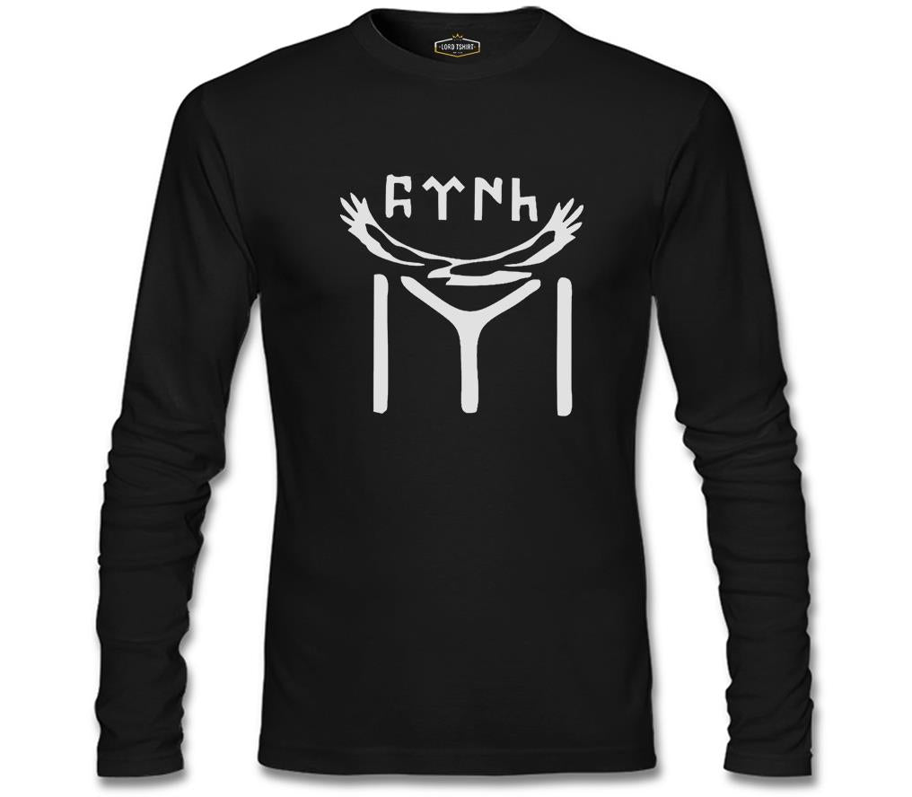 Turkish Kayi Tribe Flag - Logo Black Men's Sweatshirt