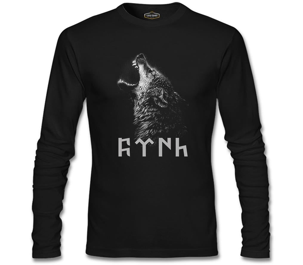 Türk Kurt Siyah Erkek Sweatshirt