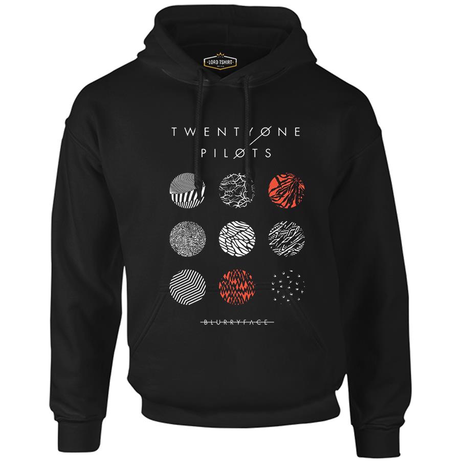 Twenty One Pilots - Blurryface Siyah Erkek Fermuarsız Kapşonlu