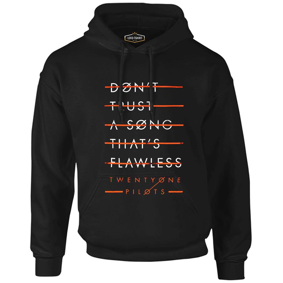 Twenty One Pilots - Flawless Siyah Erkek Fermuarsız Kapşonlu