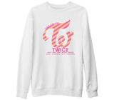 Twice - Logo Beyaz Kalın Sweatshirt