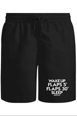 Uçuş - Flap Unisex Siyah Şort