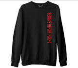 Flight - Remove Before the Flight Black Men's Thick Sweatshirt