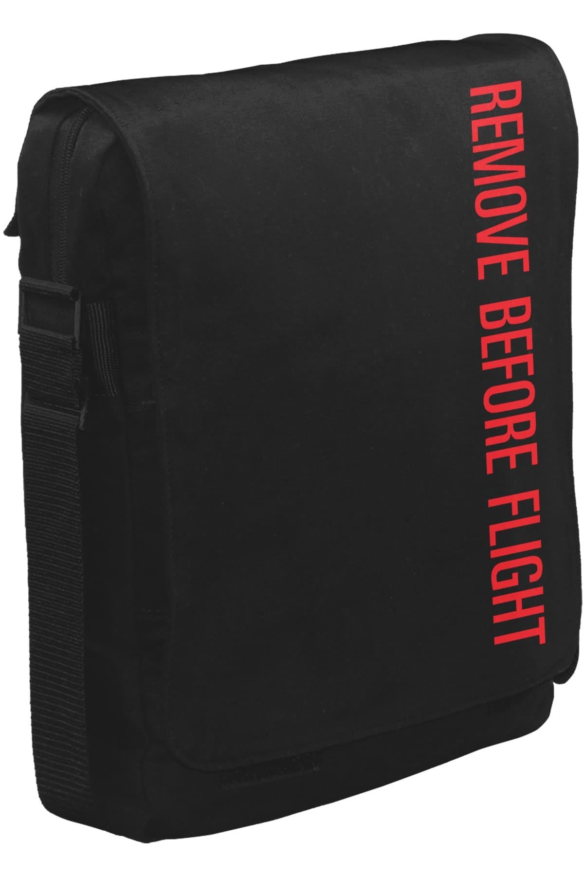 Uçuş - Remove Before the Flight Unisex Siyah Postacı Çanta