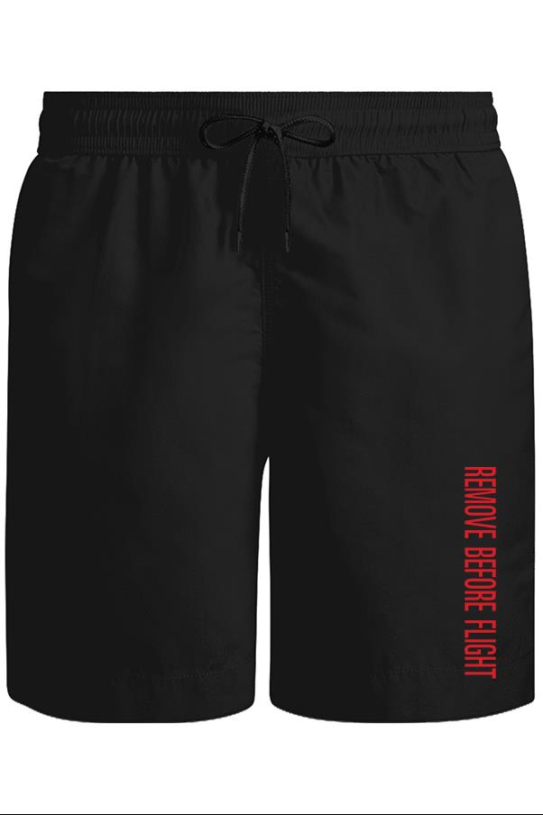 Uçuş - Remove Before the Flight Unisex Siyah Şort