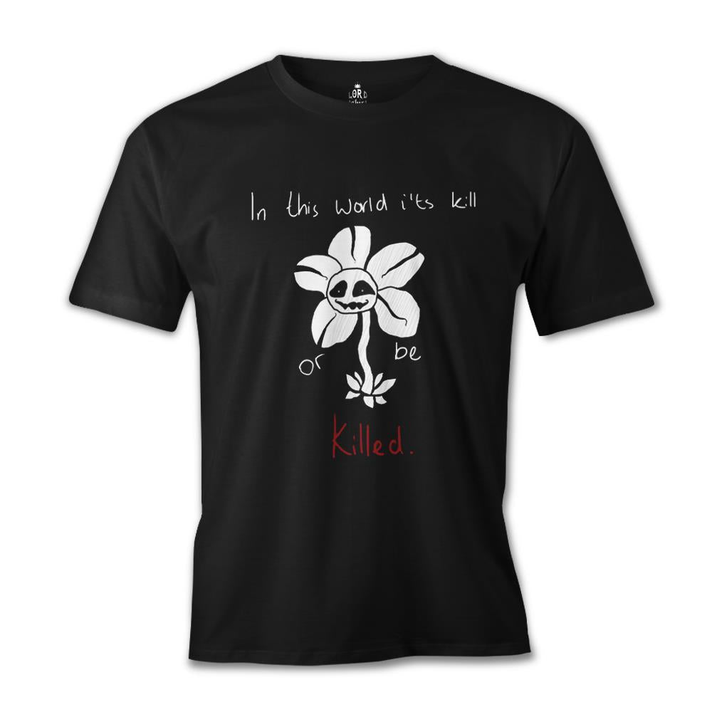 Undertale - Or be Killed Siyah Erkek Tshirt